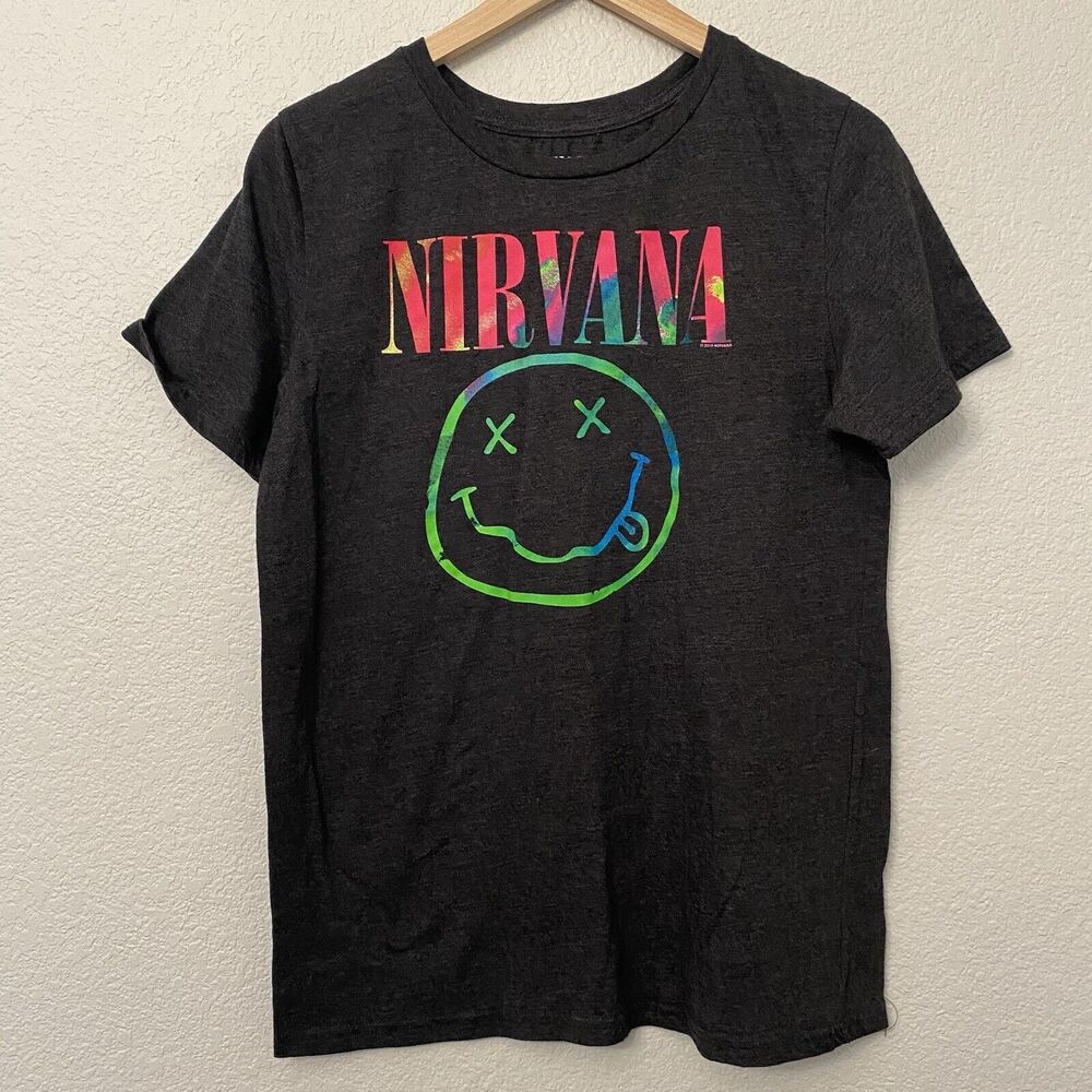 Nirvana Smiley 2018 Fluorescent Color Smiley Graphic Tee XL EUC